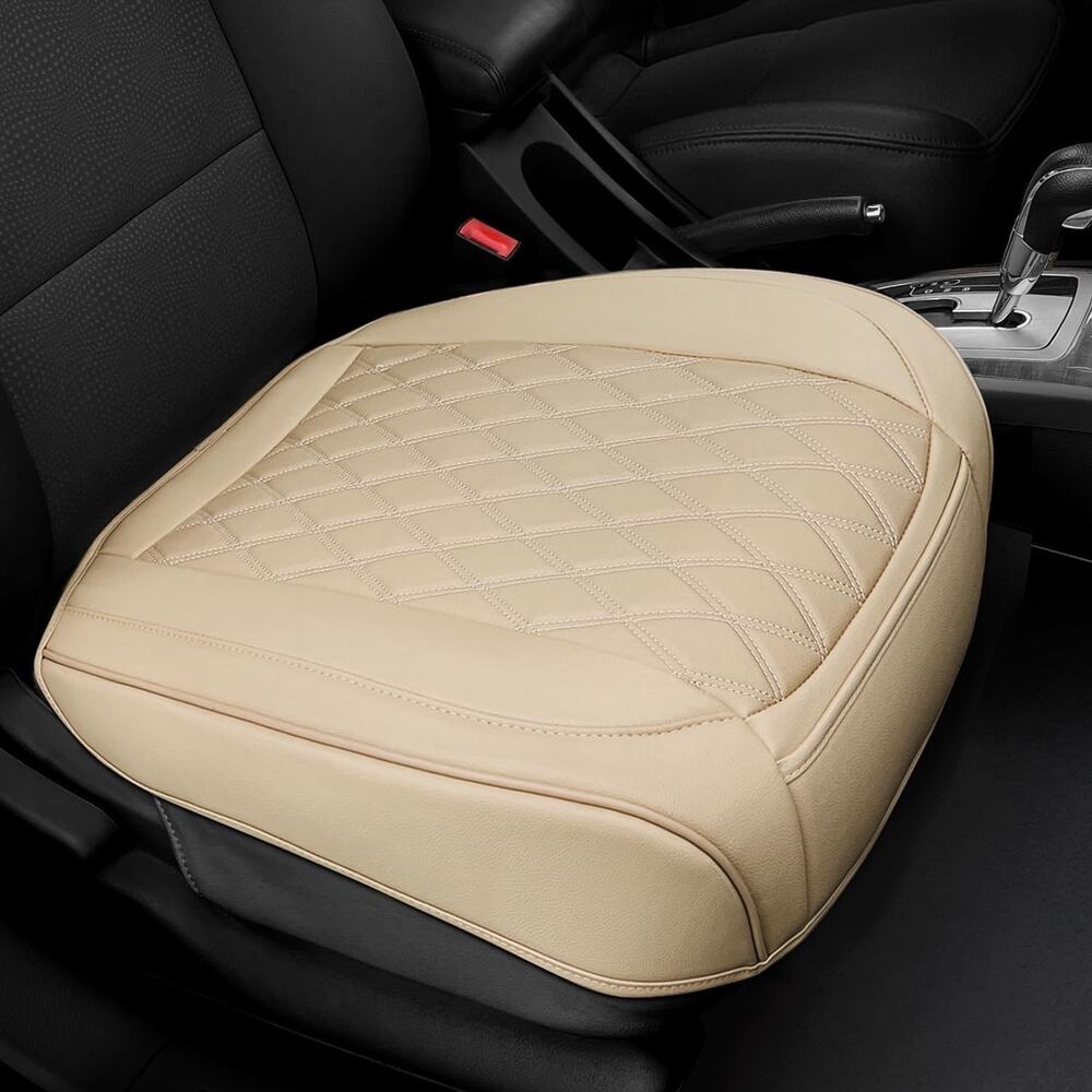 1 Pack Leather Front Car Seat Cover Bottom Car Seat, Anti-Slip And Full Wrap